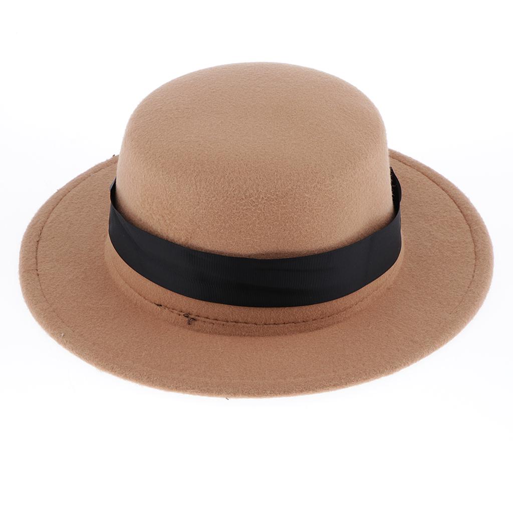 Vintage Fedora Hat Flat Top Jazz Hommes 