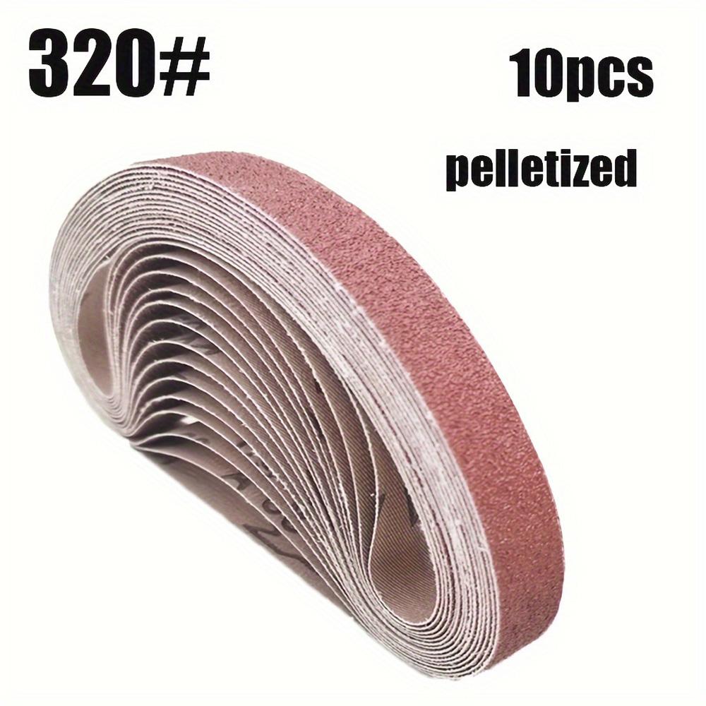 10pcs Belt Set 20.4" X 0.78" Sanding Belts, 60/100/240/320/800 Grits, Small Mini Belt Sander for Woodworking, Metal Polishing
