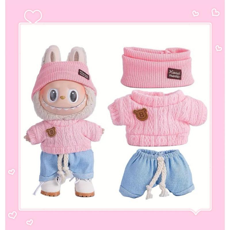 Baby Doll Clothing Labubu Clothing 17cm Doll Cute Dress Casual Clothing Skirt Suit Toy Clothing
