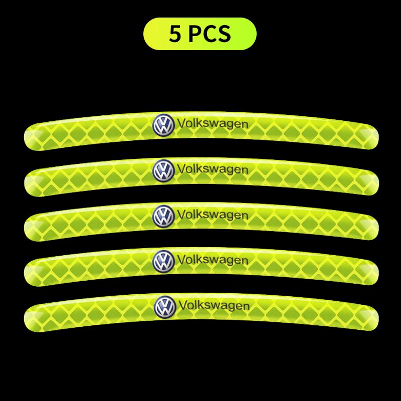 

Светоотражающие наклейки на ступицу колеса автомобиля, светящиеся аксессуары для обода шины для Volkswagen Santana GTI Rline Polo Golf Passat B5 B6 Touran Magotan
