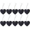 10PCS Rectangular Small Blackboard Hemp Rope Pendant DIY Double Sided Wooden Home Decoration Office Classroom Display Tag