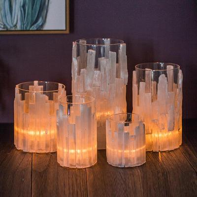 Vaso Fiorito in Pietra Cristallo Opaco - Elegante Decorazione da Tavolo per Interni