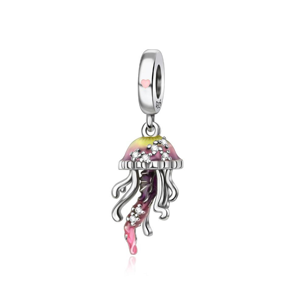 925 Silver Ocean Marine Life Charms Octopus Turtle Fish Whale Mermaid Seahorse Beads DIY Jewelry Making Supplies for Necklace Bracelet