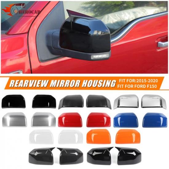 Auto Rearview Mirror Cover Trim Frame Bezel for Ford F150 2015- Accessories