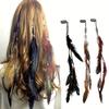 Faux Feather With A Snap Clip Boho Style Feather Tassel Hair Extension Hair Clip For Women Daily Use
