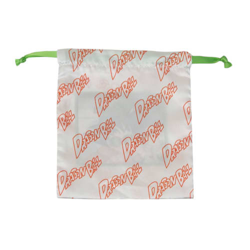 Small Planet Dragon Ball Ribbon Drawstring Bag Son Goku Peace Sign