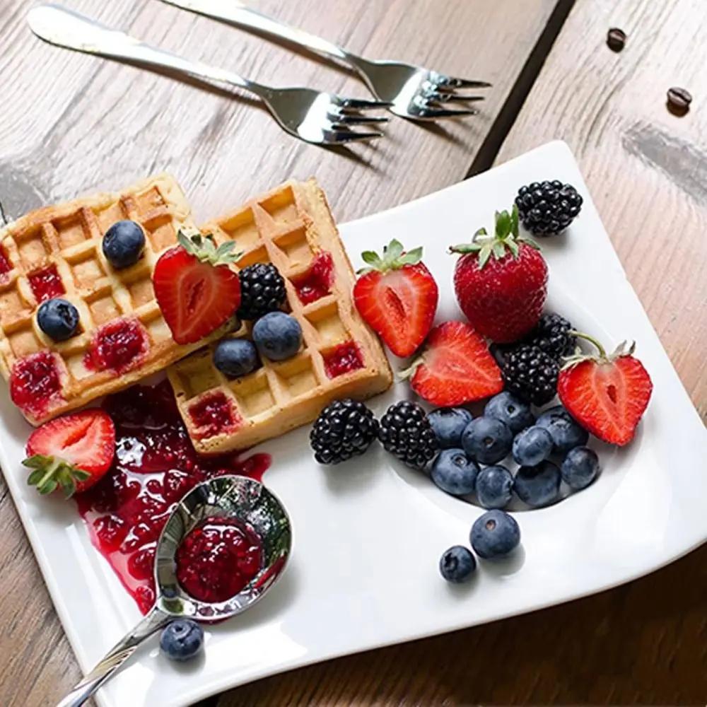 Professional Long Handle Waffle Baking Mold Square Double-Sided Waffle Maker Machine Durable Cast Aluminum Sandwich Maker Baking