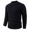 Men's Casual And Fashionable Sweater, Long-sleeved Round-neck Knitted Small Checkered Top