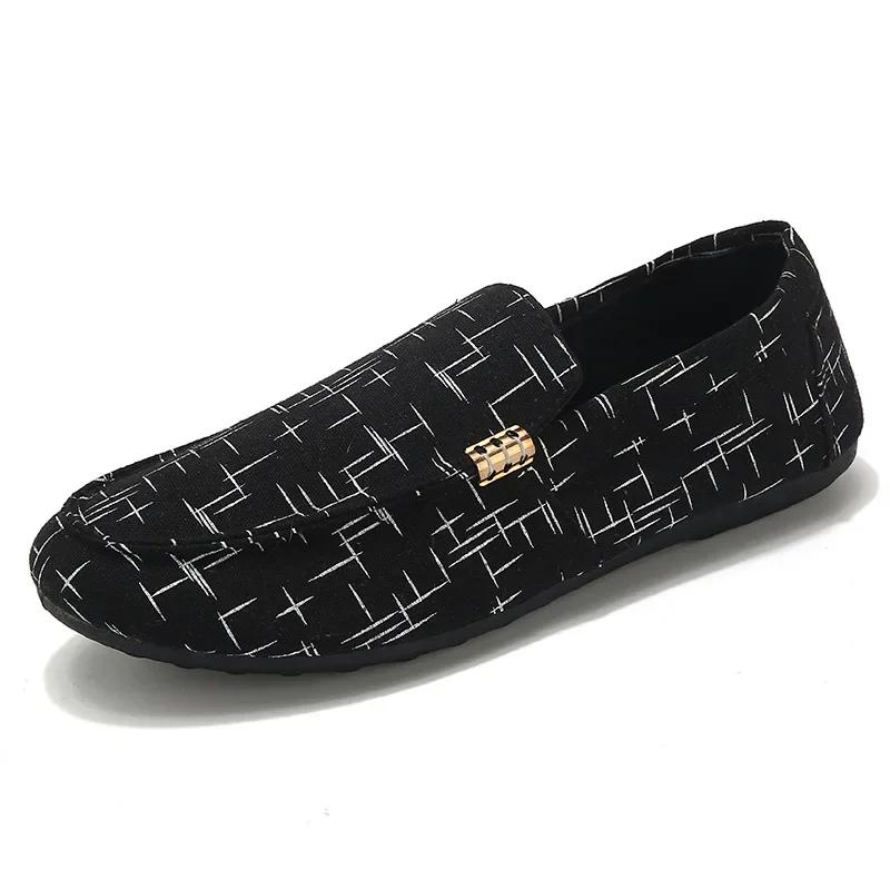 Fashion Men's Flat Loafers Comfortable Casual Shoes Breathable Slip-On Soft Driving Shoes Light Moccasins Hombre Men Lazy Shoes 2025