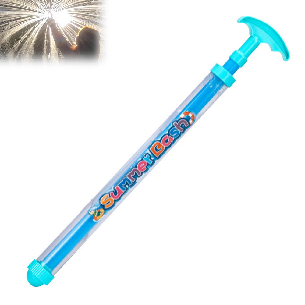 

Игрушка-фонтанчик с брызгами, водяной пистолет с механизмом оттягивания для игр на улице, в бассейне, на лужайке, летние интерактивные пляжные игрушки для детей синий