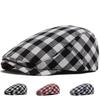 Neue Mode Karomuster Barett Herren Damen Vintage Schirmmütze Flache Kappe Frühling Herbst Newsboy Mütze Lässig Damen Baretts Boina Verstellbar