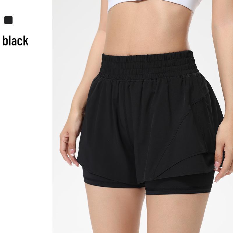 Women's Quick-Dry High-Waist Running Shorts and Yoga Pants Combo