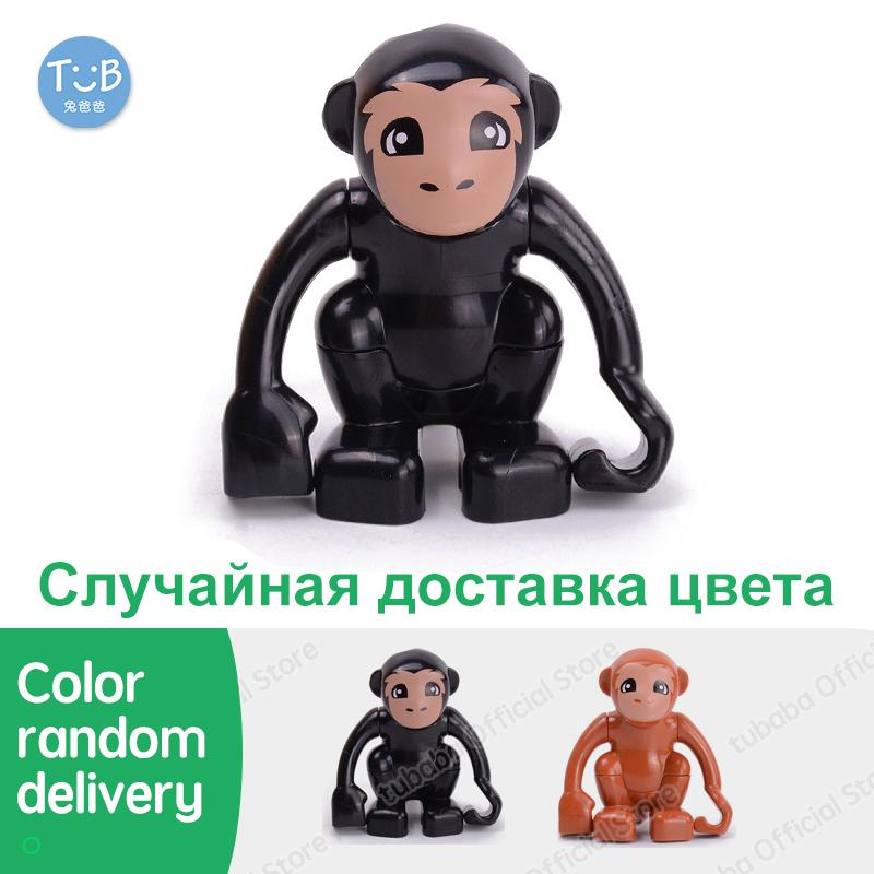 Big Building Blocks Marine Farm Animal Cat Dog Accessories Lion Shark Compatible With Duploed City Education Children Gift Toys