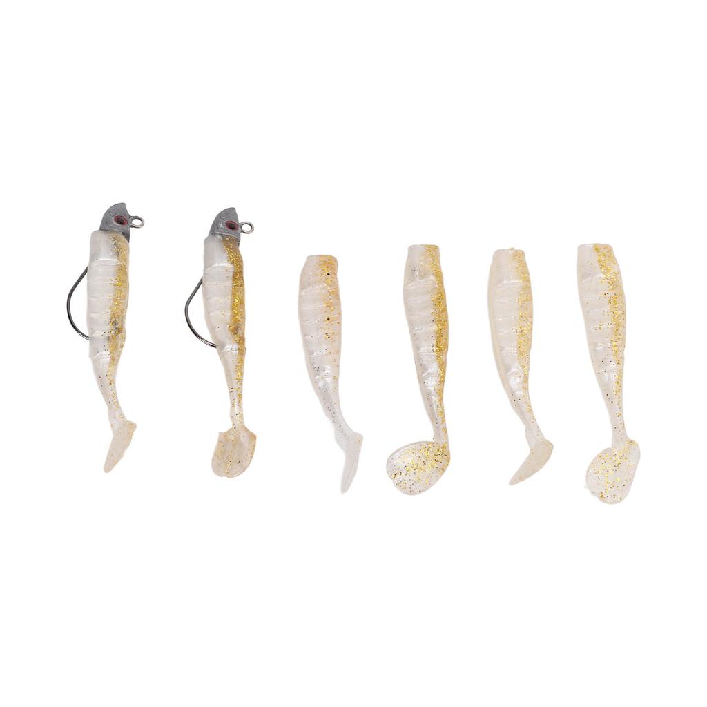 2 Box Weiche Angelköder Swimbait Simulation Silikon Weiche Künstliche Angelköder für Salzwasser