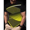 Men's Minimalist Streetwear Skate T-Shirt - Vertical Stripe Athletic Short Sleeve Tee with Round Neck, Summer Casual & Skateboarding Outfit