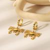 Best-selling Ocean Style Earrings, 18K Gold Stainless Steel Hoops for Women, Fashionable Versatile High-end Crab Drop Earrings