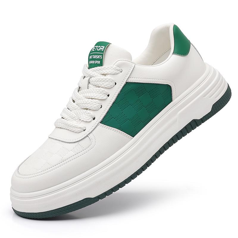 Tide shoes 2025 spring and summer breathable little white shoes board shoes platform shoes soft soles casual sports men's shoes 2025