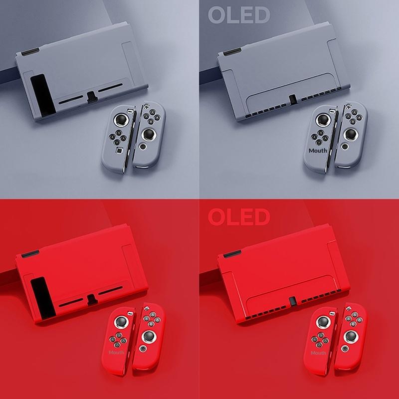 Protective Case Compatible With  Switch Oled Console And Joy-Cons, Switch Can Be Inserted In Dock With Shell