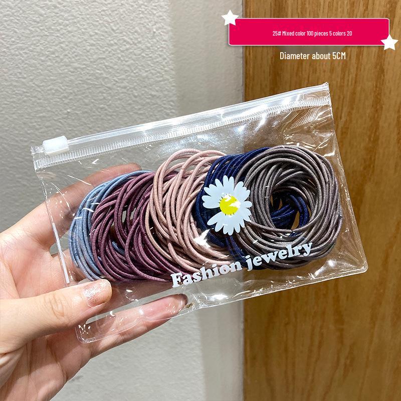 100 Pcs Child and Baby Hair Ties - Elastic, No Damage, High Elasticity Hair Bands for Small Ponytails