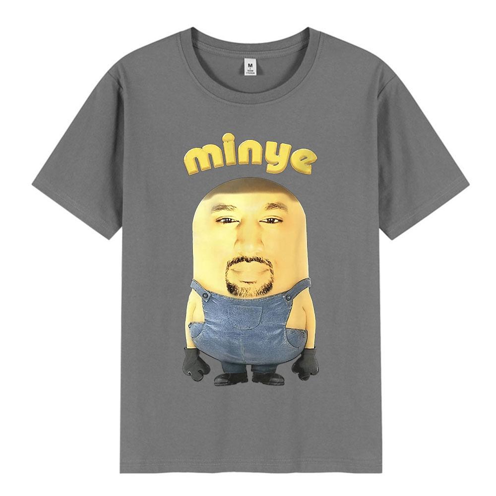 Rapper Kanye West Funny Meme Graphic Fashion Casual T Shirt Men Women Hip Hop Oversized Tshirt Summer Cotton Unisex Tshirts Top