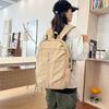 Schoolbag schoolbag women's 1011 simple and lightweight student solid color early autumn new travel backpack trendy high value backpack waterproof