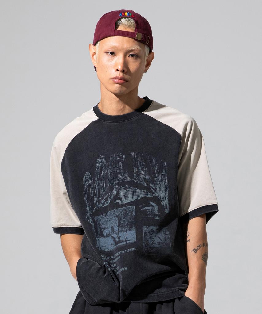 XTONZ Xtt138 Kate Fading Raglan T-Shirt (Black)