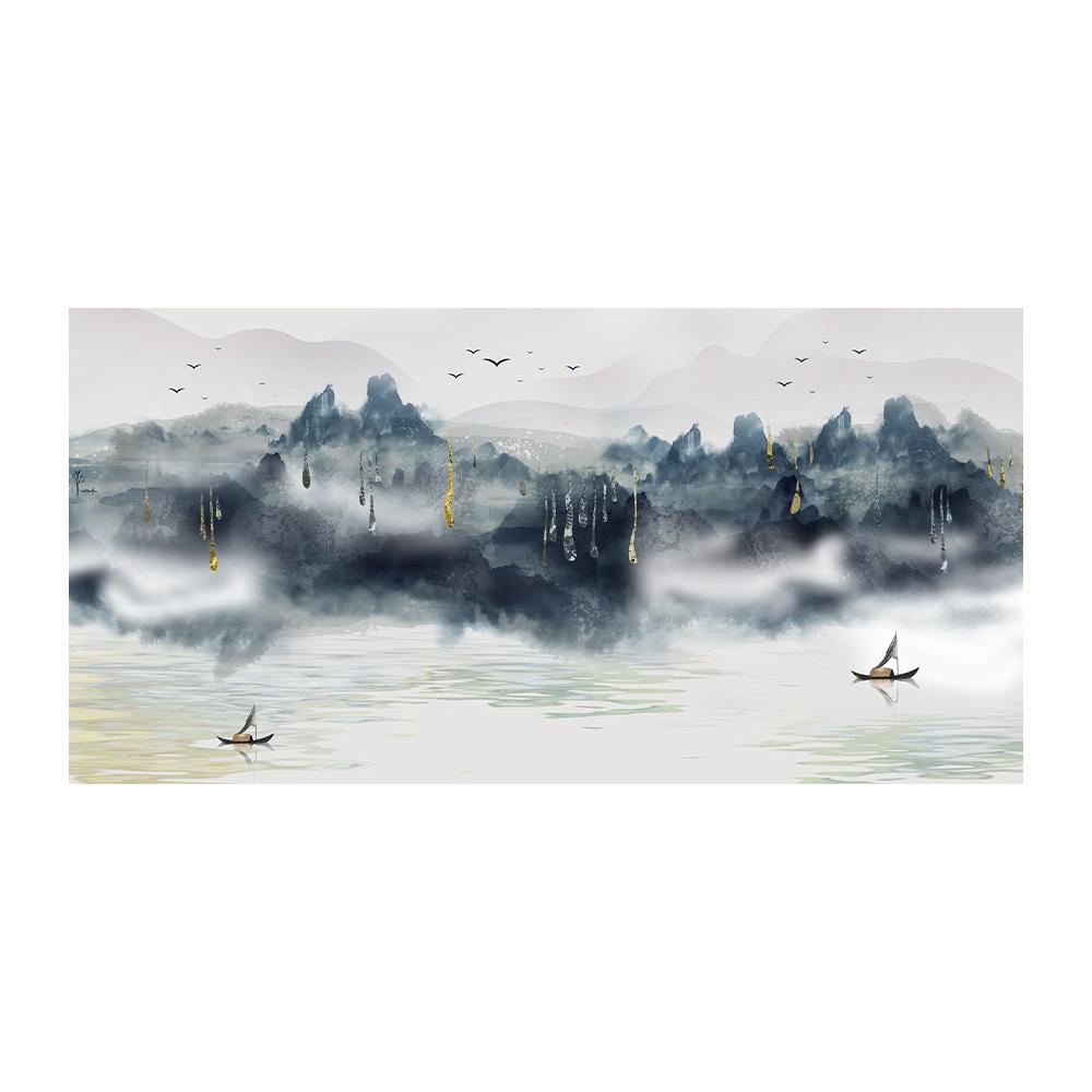 

Abstract Mount Watercolor Mountains Poster Canvas Painting Impressionism Wall Art Picture Living Room Home Decor 20x40cm белый