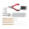 Hair Extension Tool Kit Silicone Rings Hair Pliers Pulling Needle Hook Needle Transparent Heat Prote