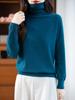 Pullover in pile lavorato a maglia a collo alto a maniche lunghe autunnale per donna