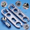 16 in 1 Faucet Repair Wrench Aluminum Alloy Construction Short Handle Design Great for Tight Space Maintenance Work