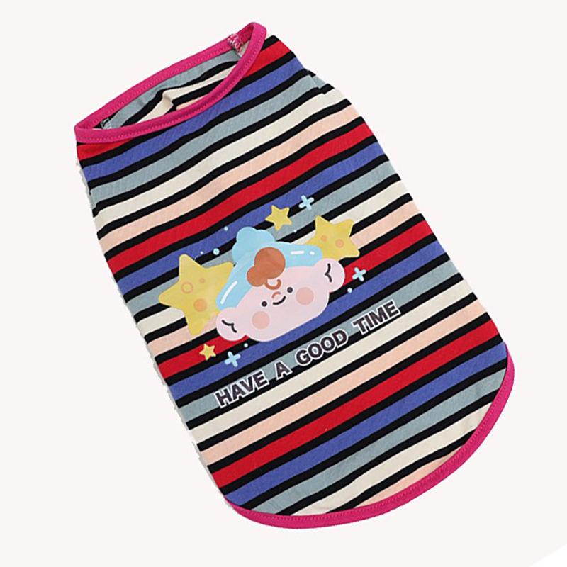 Dog Clothes Summer Thin Pet Clothes Summer Dog Spring Summer T-shirt Striped Vest Summer Thin Than Bear Clothes