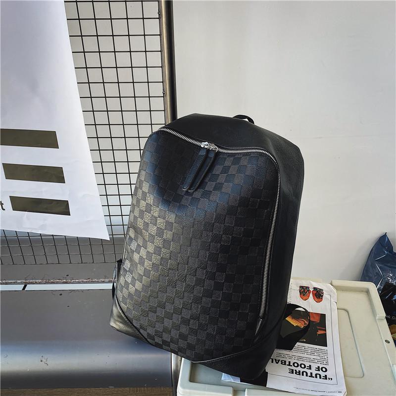 

Computer bag new pu men s large-capacity backpack casual fashion travel bag simple schoolbag student bag backpack