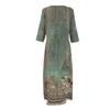 Dresses For Womens Vintage Print Tunic Waisted Midi Dress Summer Casual  3/4 Sleeve Dress