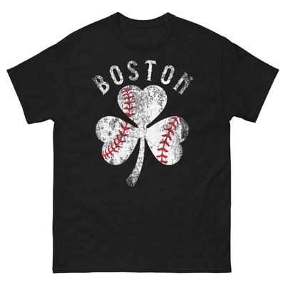 Vintage Boston St Patrick's Day Irländsk Klöver T-shirt