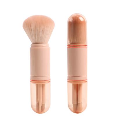 4 In 1 Retractable Makeup Brush Retractable Mini Facial Cosmetic Makeup Brushes