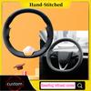 Hand-stitched Suede Leather Anti-slip Steering Wheel Cover For Tesla New Model 3 Highland 2024 Car Interior Accessories