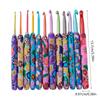 12 Pcs Crochet Hook Set Colorful Crochet Needle 2.0-8.0mm Ergonomical Knitting Needle Crochet Accessories for Handicraft
