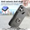 For iPhone 17 Case with Card Holder Kickstand Leather + TPU + PC Phone Cover