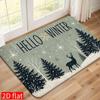 1pc Winter Deer & Snowflake Non-Slip Suitable For, Soft Machine-Washable Indoor with Deer Forest, Mat Suitable for Entryway, Hallway, Living Room, for