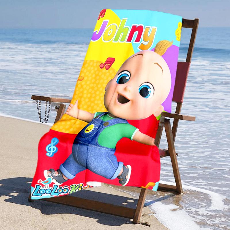 Ultra-Soft Beach Towel with CoComelon Theme,Ideal for Pool - Camping, Diving - Perfect Travel Essential, Vibrant Beach Towel.