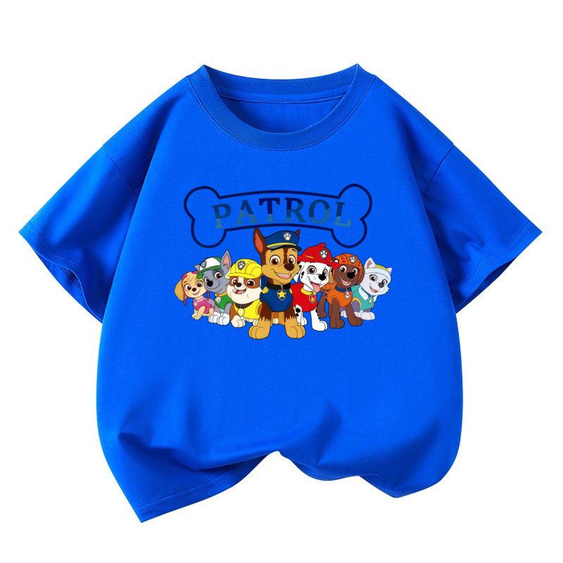 High-Quality Boys' Autumn Cartoon Print Short-Sleeve Round Neck Shirt