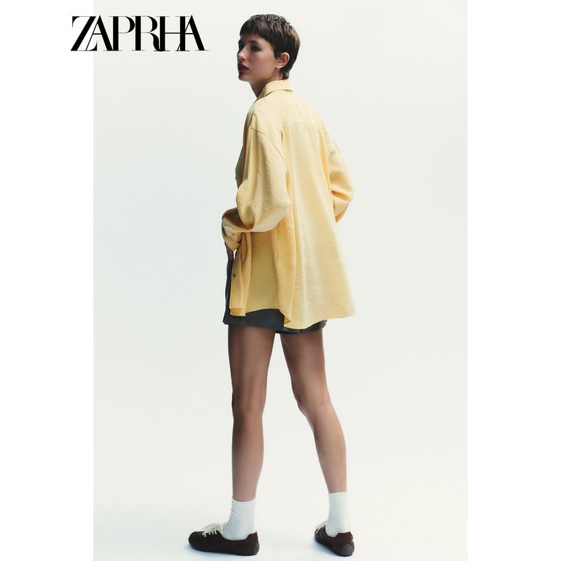 Zaprha 2025 Autumn New Fashion Loose Long Sleeve Casual Drape Shirts Women Idle Style 8522117
