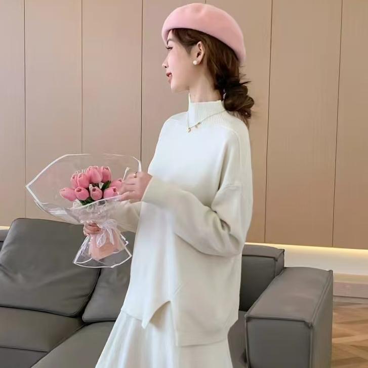 

DIMANAF 2024, осенние женские свитера, зимний женский пуловер, топы, женская водолазка, трикотажные базовые однотонные футболки 4202 XXL