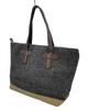 Et Harrisx Paraffin Canvas Horizontal Cowhide Top Zipper [nature Evoluer] Tote, Included, (WG2422-CGY)