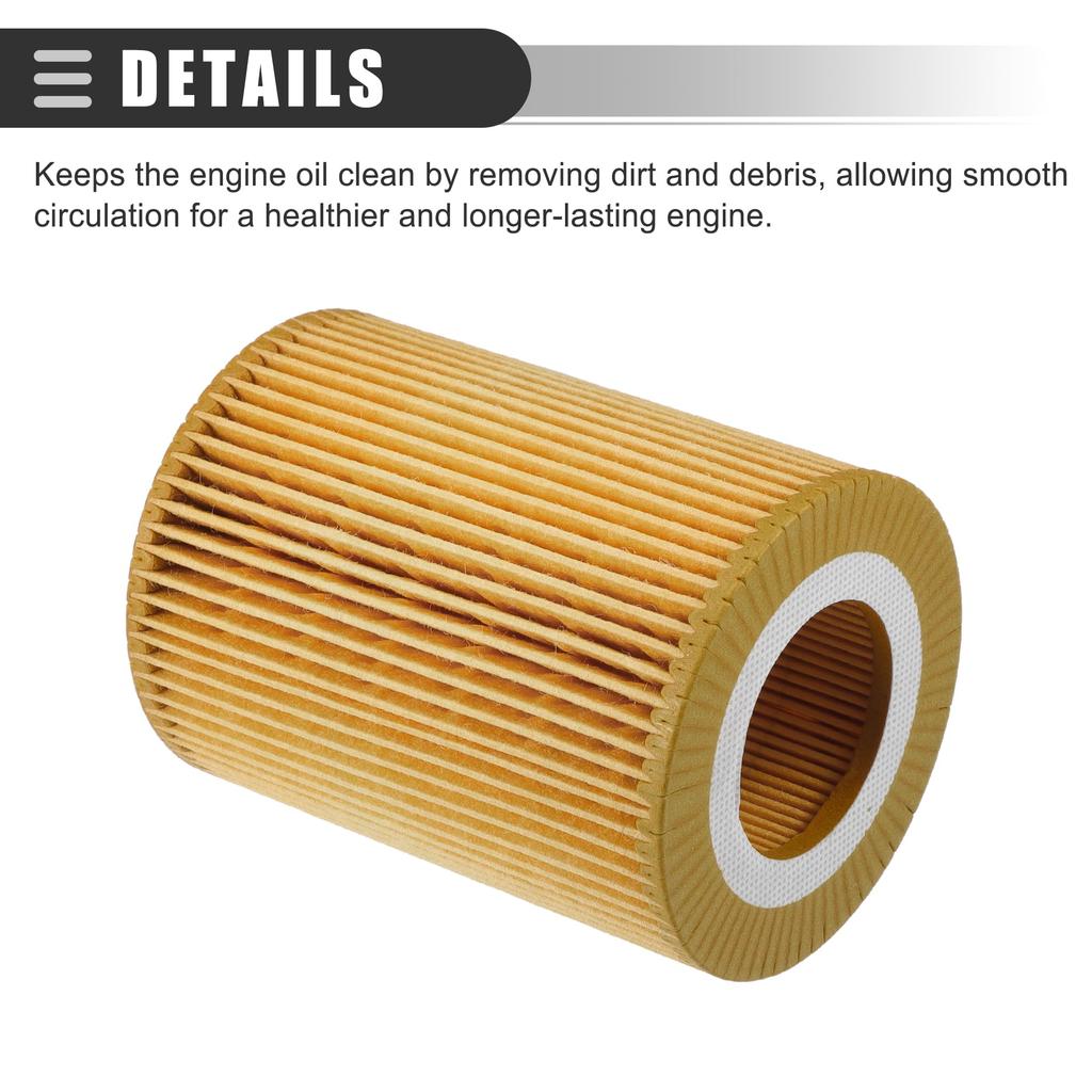 Motoforti Filter for BMW 330Ci 2001-2006, Paper, w/Gasket No.11427512300, Yellow, 1 Set