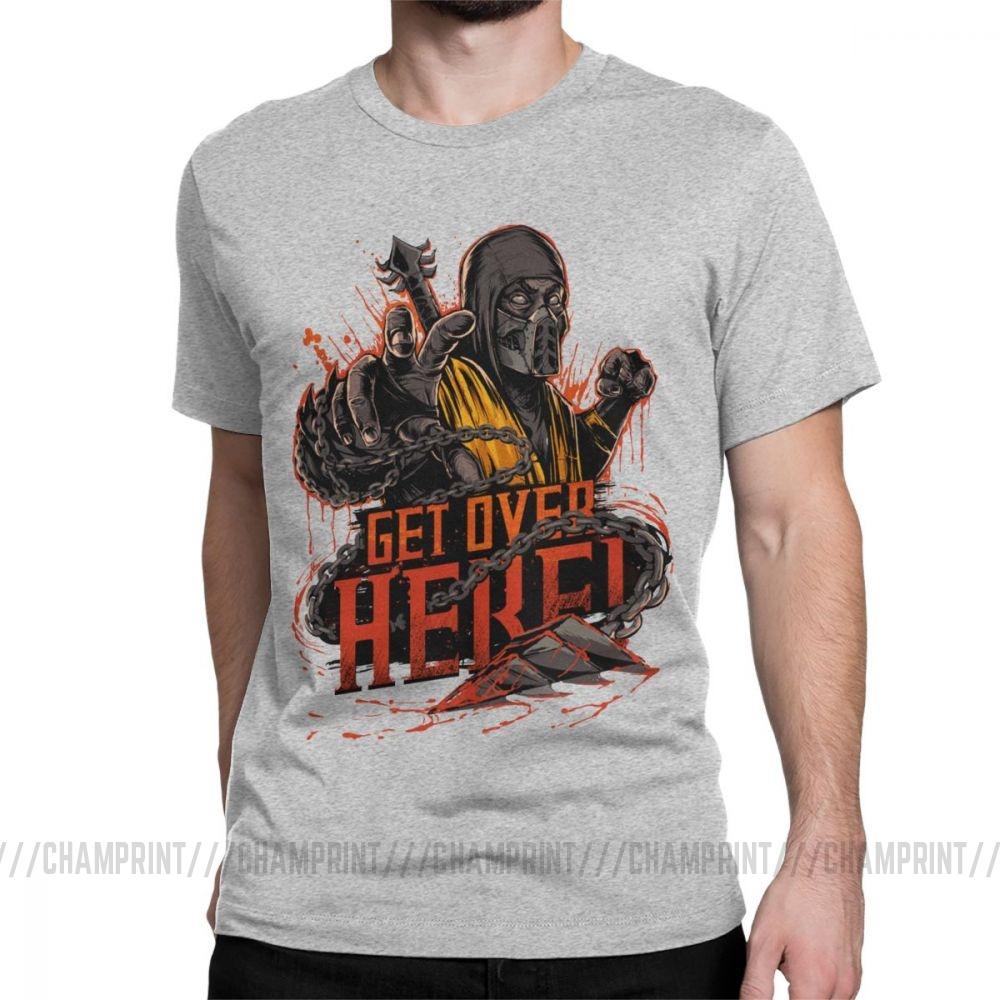 Scorpion Get Over Here Mortal Kombat 11 T Shirts Print Popular Fighting Game T Shirt