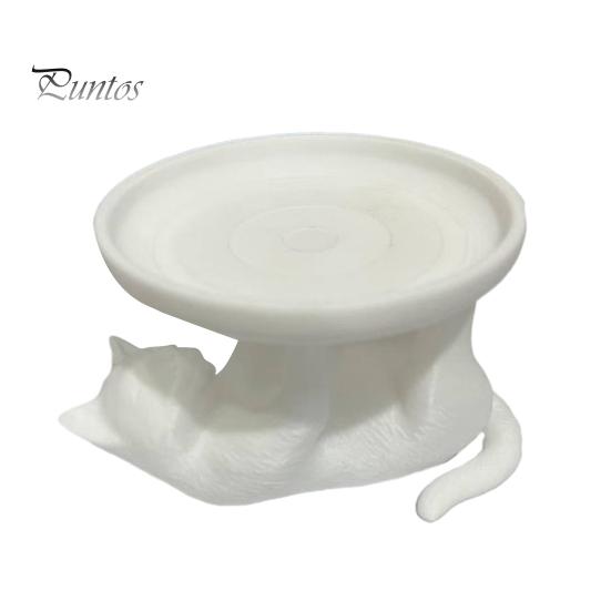 High Precision 3D Printing Tray Printed Reclining Cat Jewelry Tray, Cute Ring Holder & Earring Organizer Dish for Dresser Vanity, Decorative