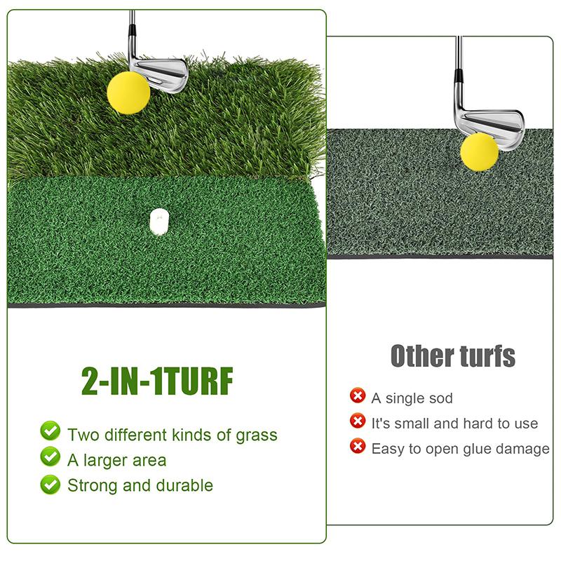 Golf Hitting Mat,Portable Golf Strike Mat With Antislip Rubber Base, Portable Golf Practice Mat For Outdoor/Indoor