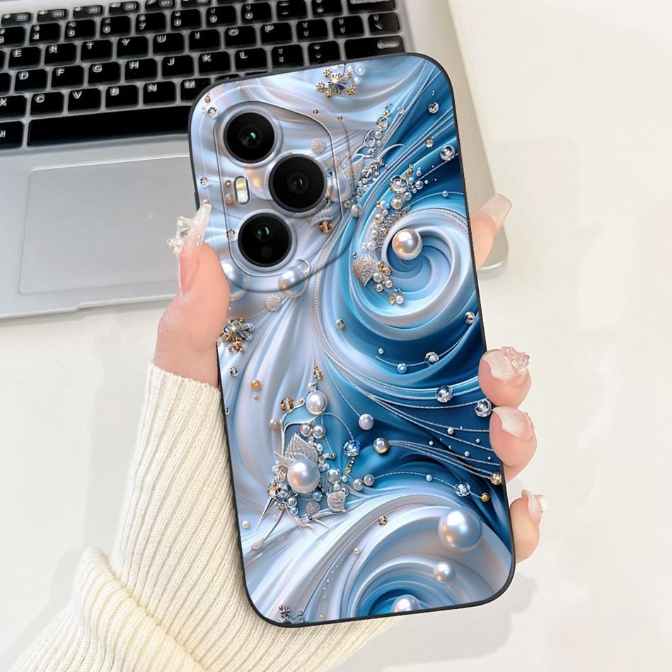 For Honor 400 Pro Honor400 Beautiful Bow Rose Painting Phone Case For Honor 400 400Pro 5G Soft Silicone Cases