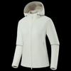 Qiaogerui Unisex Windproof Hooded Softshell Jacket